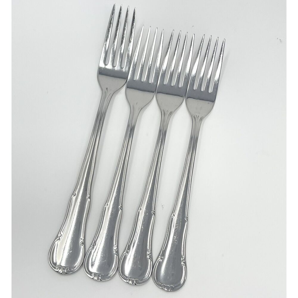 Wmf Cromargan Dorset Barock 3 Salad Forks 7” 1 Dinner Place Fork 7.75”